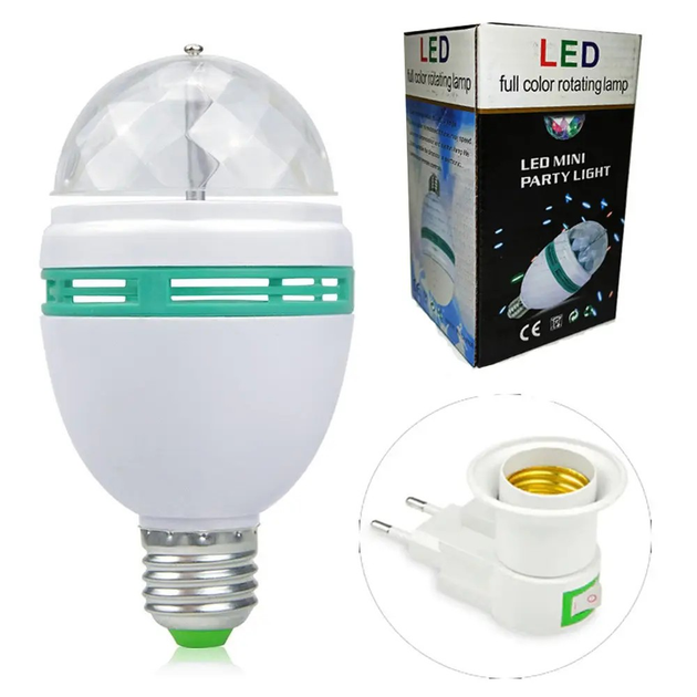 Вращающаяся RGB лампа A.R. LED Full Color Rotating Lamp , диско лампа ...