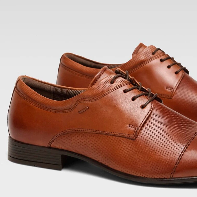 Derby męskie Cesare Cave KRONE-01-MI08 40 26,3 cm Camel (5904862543369) - obraz 3