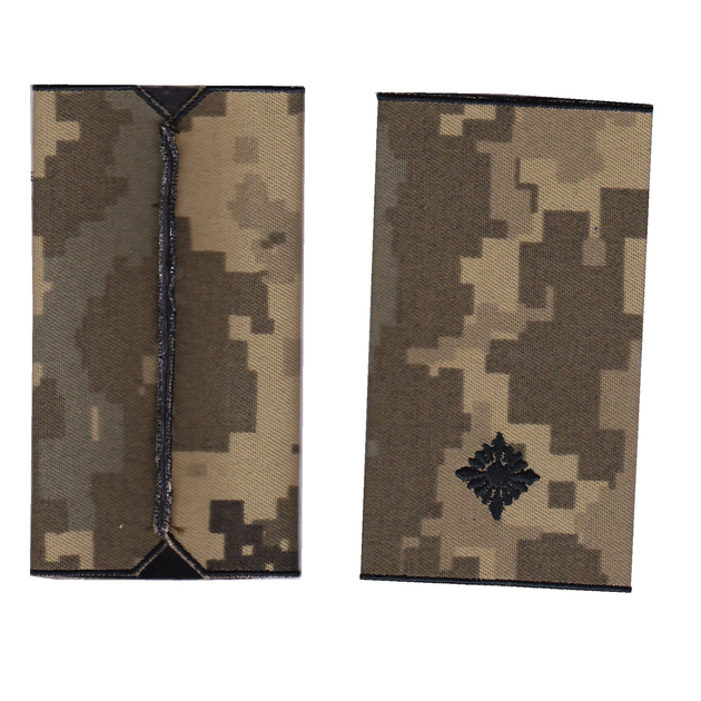 Шеврон муфта молодший лейтенант чорний колір на пікселі. 5 см*10 см, Світлана-К - зображення 1