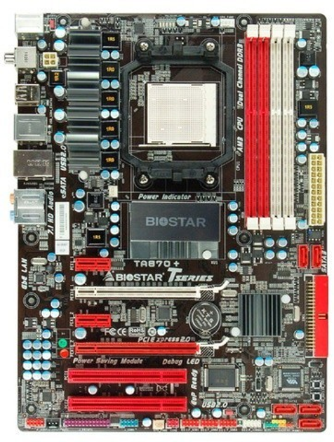 Материнская плата Socket AM3 BioSTAR TA870+ SLI ( sAM3, 4 СЛОТА DDR3 ...