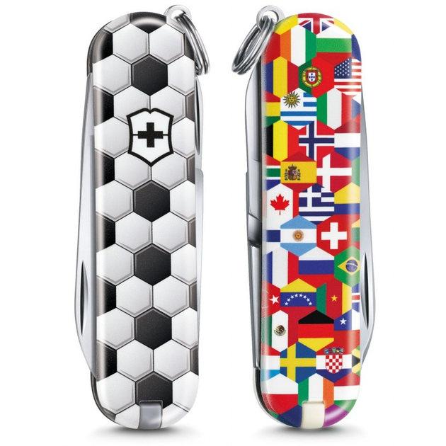 Ніж складаний швейцарський із чохлом 58 мм/7 функцій Victorinox CLASSIC LE "World Of Soccer" - зображення 2