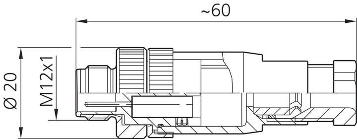 Коннектор M12/разборный/прямой/5-pin/вилка, 200019 BS-Z-12/5 Di-soric - изображение 2