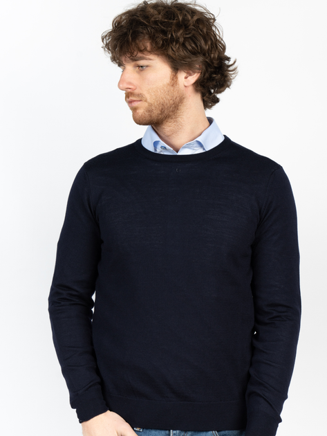 Sweter męski ciepły Vela Blu V22930-663 M Ciemnogranatowy (2000377675045) - obraz 3