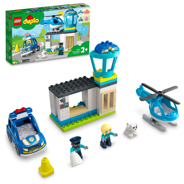 Конструктор LEGO DUPLO Town Поліцейський відділок та вертоліт 40 деталей (10959) - зображення 2