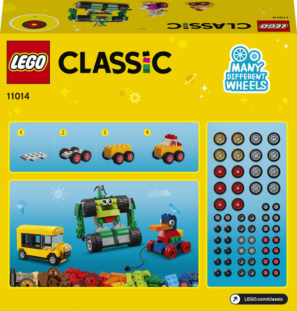 Конструктор LEGO Classic Кубики та колеса 653 деталі (11014) - зображення 11