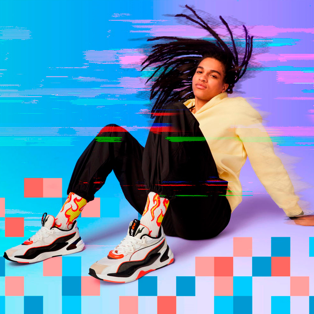Buty sportowe męskie z siatką na platformie do kostki Puma RS-2K Messaging 37297505 44 28.5 cm Biały/Szary (4062453078827) - obraz 7
