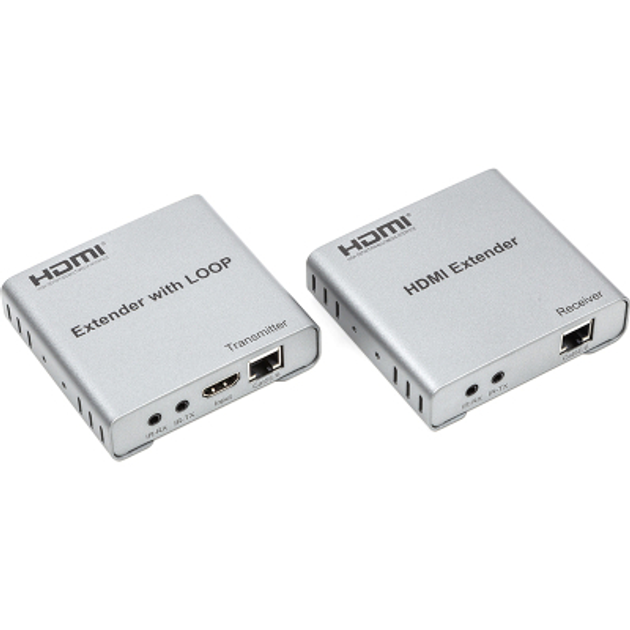 Адаптер HDMI 4K/30hz, up to 100m via CAT5E/6, loop-out (HDES12-LOOP) PowerPlant (CA912964) - изображение 1