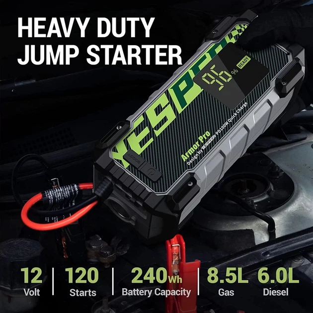 Универсальное пуско зарядное устройство Yesper Armor 66666mah PD100W 2500A - изображение 10