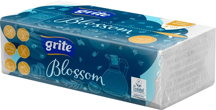Упаковка паперових рушників Grite Blossom 230х220 мм 2 шари 120 аркушів х 25 шт (4770023000337) - Фото 2 Упаковка паперових рушників Grite Blossom 230х220 мм 2 шари 120 аркушів х 25 шт (4770023000337) - зображення 2
