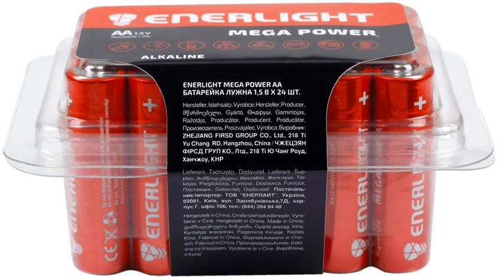 Батарейка Enerlight Mega Power AA Box 24 шт (90060324) - Фото 2 Батарейка Enerlight Mega Power AA Box 24 шт (90060324) - изображение 2