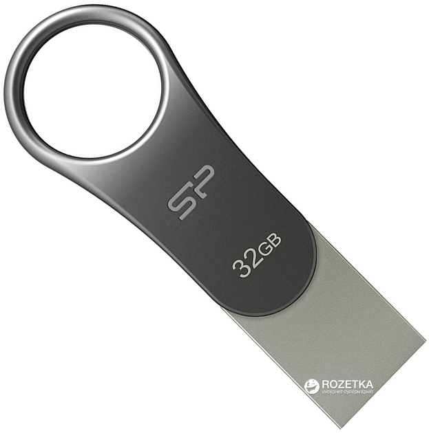 Pendrive Silicon Power Mobile C80 32GB srebrny (SP032GBUC3C80V1S) - obraz 1