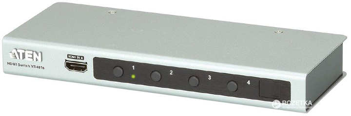 Przełącznik wideo ATEN VS481B-AT-G 4-portowy HDMI - obraz 1