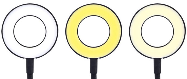 Кільцева LED лампа для селфі з тримачем Gembird LED-RING4-PH-01 - зображення 4
