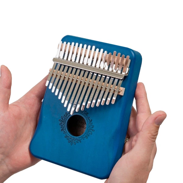 Музыкальный инструмент Калимба Kalimba на 17 язычков Ручное фортепиано Синий с Узором K-17-03S - изображение 4