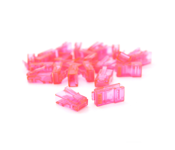 Коннектор Ritar RJ-45 8P8C UTP Cat-5 (100 шт - уп.) Q100 Pink - Фото 2 Коннектор Ritar RJ-45 8P8C UTP Cat-5 (100 шт - уп.) Q100 Pink - изображение 2