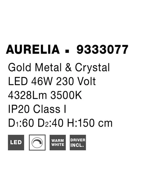 Підвіс NOVA LUCE AURELIA 9333077 - Фото 6 Підвіс NOVA LUCE AURELIA 9333077 - зображення 6
