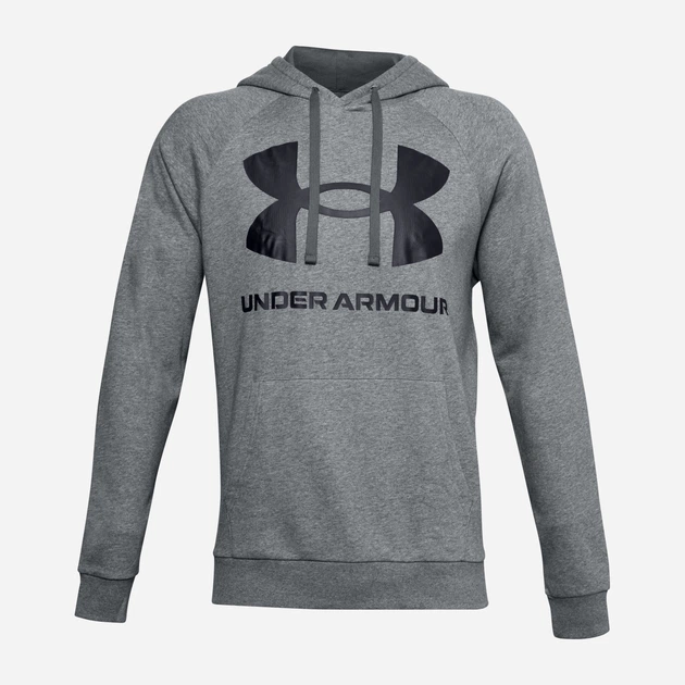 Худи утепленное мужское Under Armour Rival Fleece Big Logo Hd-gry 1357093-012 XL Серое (194512694496) - изображение 4