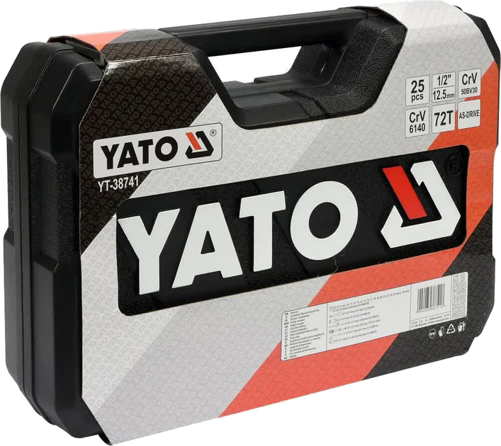 Набір торцевих головок YATO 25 предметів (YT-38741) - зображення 4
