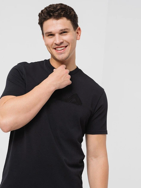 Футболка чоловіча Fila FAM0279-80001 L Чорна (4064556365910) - зображення 4