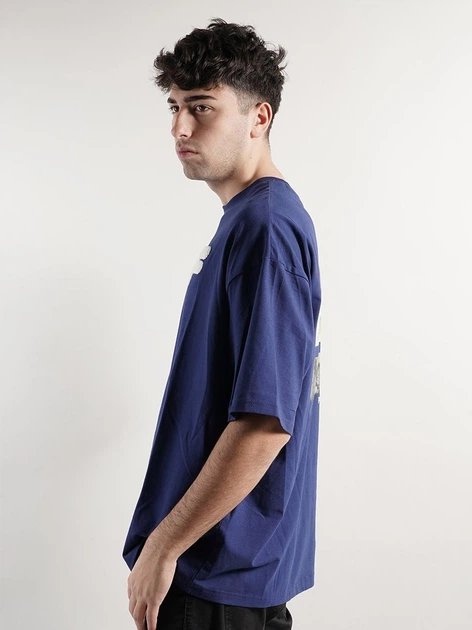 T-shirt męski luźny Fila FAM0140-50016 M Niebieski (4064556333995) - obraz 3