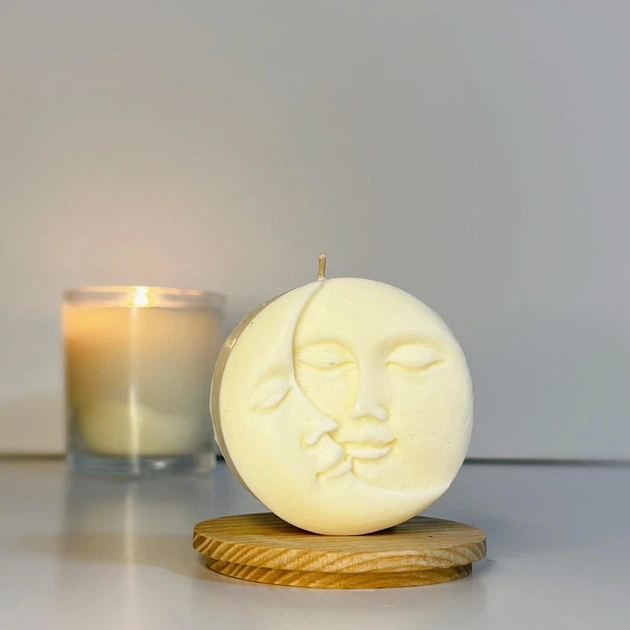 Соевая натуральная ароматическая свеча ручной работы свеча Луна-Солнце ...