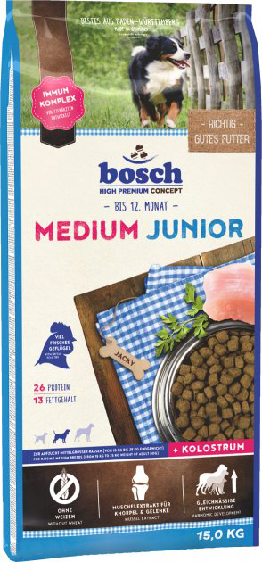 Sucha karma dla szczeniąt BOSCH HPC Junior Medium 15 kg (4015598012973) - obraz 1