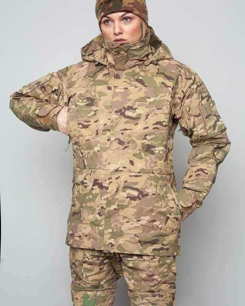 Жіноча штурмова куртка UATAC Gen 5.2 (S) Мультикам STEPPE (Степ). Куртка пара з флісом - зображення 1