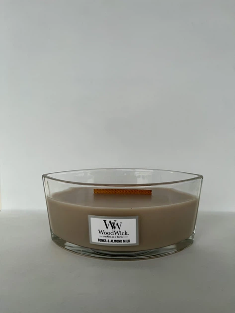 Ароматична свічка Woodwick Ellipse Tonka & Almond Milk 453 г - зображення 2