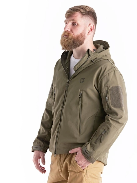 Куртка зимняя тактическая Eagle Soft Shell WJ-17 с флисом Green Olive 3XL - изображение 2