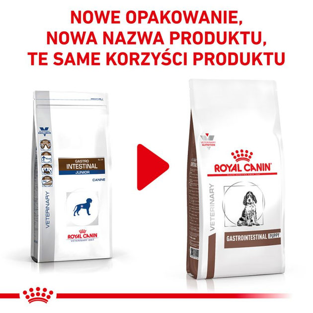 Sucha karma dla szczeniąt Royal Canin GastroIntestinal Junior na problemy trawienne 2.5kg (3182550771030) (39570251) - obraz 2