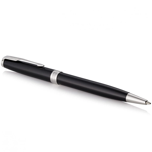 Ручка кулькова Parker SONNET Black Lacquer CT BP Сріблястий 86 132 - Фото 2 Ручка кулькова Parker SONNET Black Lacquer CT BP Сріблястий 86 132 - зображення 2