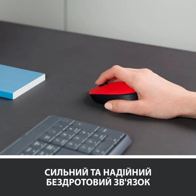 Безпровідна миша Logitech M171 Wireless Black/Red (910-004641) - изображение 2