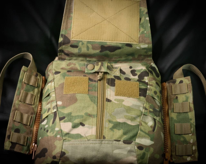 Рюкзак на плитоноску 25л на системе Molle боевая мультикам 429 - изображение 1