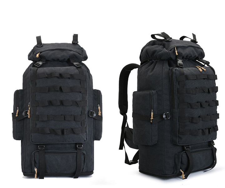 Рюкзак тактичний туристичний розсувний XS-F22 100л чорний - зображення 2