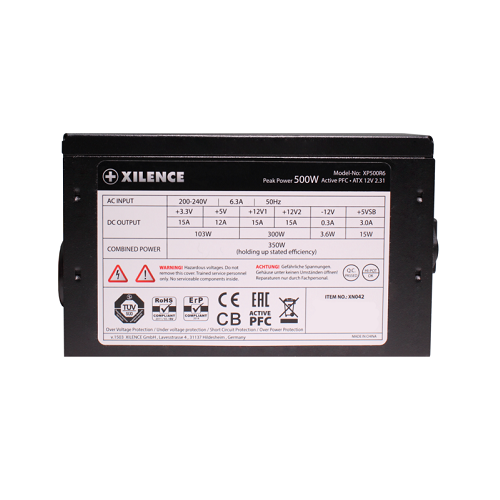 Блок питания Xilence XP500R6 Performance C 120мм 85% 500W ATX Retail Box - изображение 8
