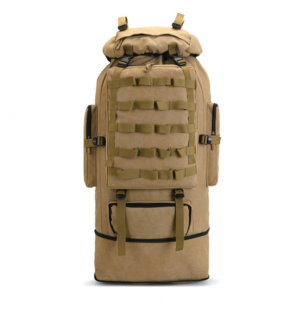 Рюкзак тактичний туристичний розсувний XS-F22 100л койот - зображення 1