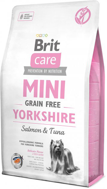 Sucha karma dla dorosłych psów rasy yorkshire terrier Brit Care Sensitive Grain Free Yorkshire 2 kg (8595602520190) - obraz 1
