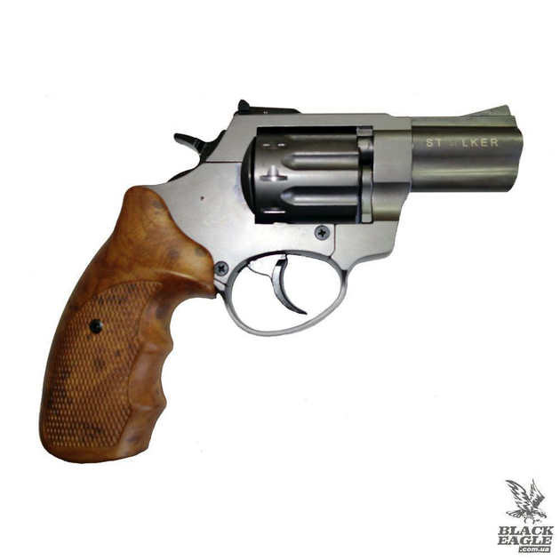 Револьвер под патрон Флобера STALKER 4 мм 2,5 Titanium (корич. рук.) - изображение 2