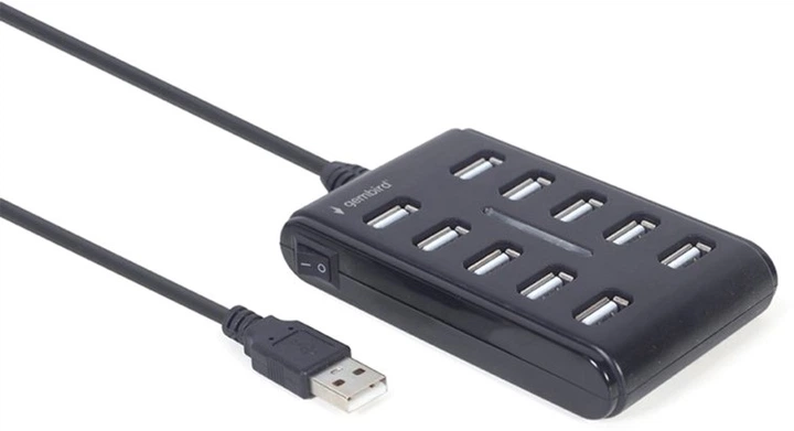 Hub USB na 10 portów USB 2.0 Gembird UHB-U2P10P-01 - obraz 2