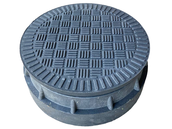 Люк канализационный полимерпесчаный O315 (А15) черный Воюс – фото ...