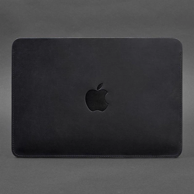 Чехол из натуральной кожи для MacBook 13 дюйм Синий Crazy Horse 4422457 - изображение 3