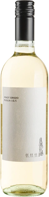 Вино 11.11.11. Puglia IGT Pinot Grigio белое сухое 0.75 л (8005890805942) - Фото 1 Вино 11.11.11. Puglia IGT Pinot Grigio белое сухое 0.75 л (8005890805942) - изображение 1