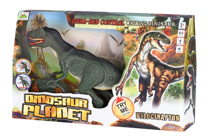 Динозавр Same Toy Dinosaur Planet Велоцираптор зелений (свет, звук) RS6134Ut - изображение 11