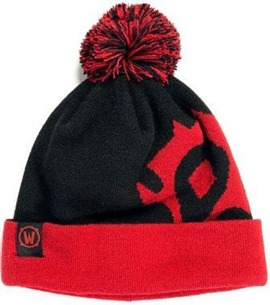 Шапка World of Warcraft Horde Pom Beanie-One Size-Black-Red 