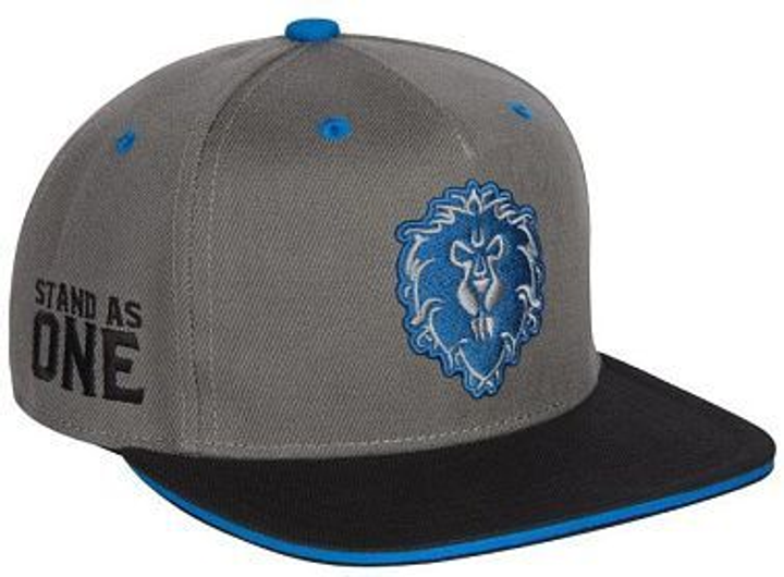 Бейсболка World of Warcraft Stand As One Snap Back Hat-One Size-Gray-Black 