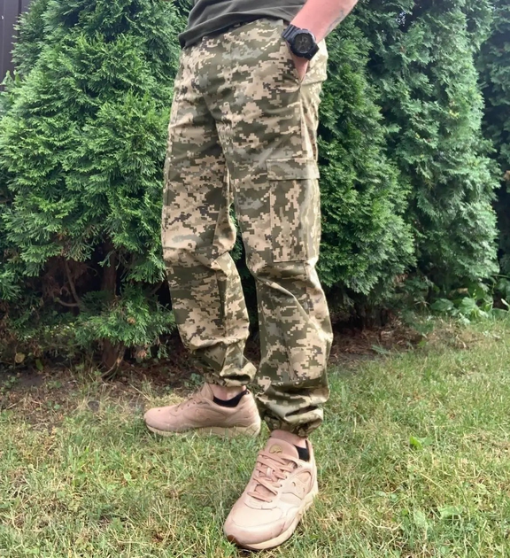 Тактичні штани ЗСУ військові армійські Джоггери піксель розмір 54 - зображення 1