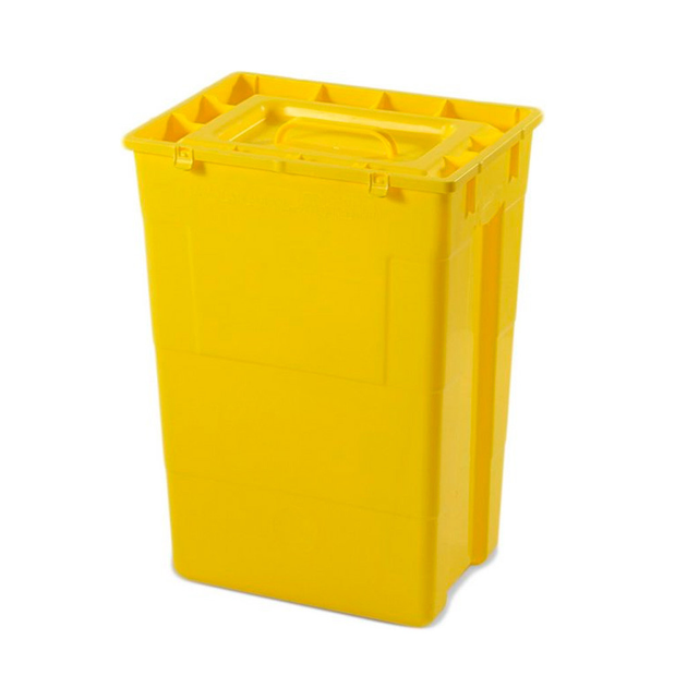 Контейнер 50 л для сбора медицинских и биологических отходов с многоразовой крышкой Желтый AP Medical - изображение 1