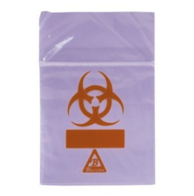 Пакет для транспортування біоматеріалів Biohazard з подвійною кишенею Фіолетовий Biosigma - зображення 1