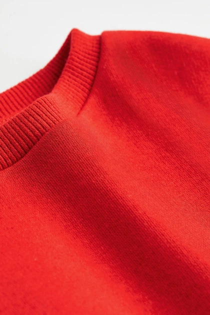 Свитшот красный однотонный H&M 110-116см (400091243) - изображение 2