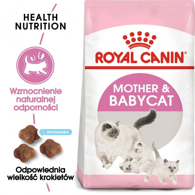 Sucha karma dla nowonarodzonych kociąt i kotów Royal Canin Mother & Babycat 4 kg (3182550707329) (2544040) - obraz 2